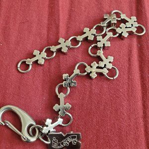 Stainless steel cross bracelet